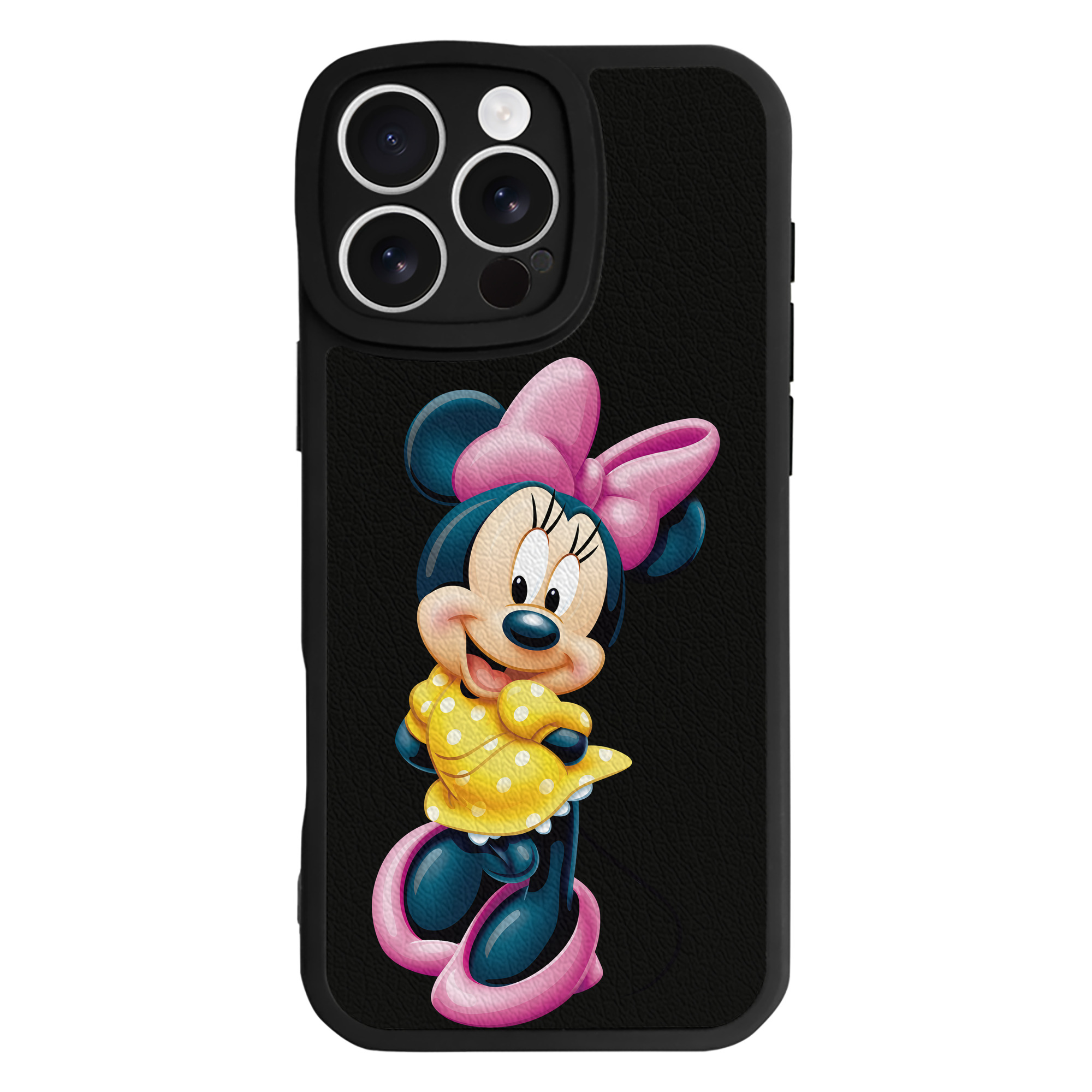 （画像用） ミッキーマウス Mickey Mouse 【iPhone 16シリーズ対応】シリコンスマホケース（レザー調） 材質：シリコン